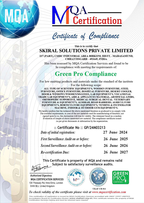 Skiral Certificate 