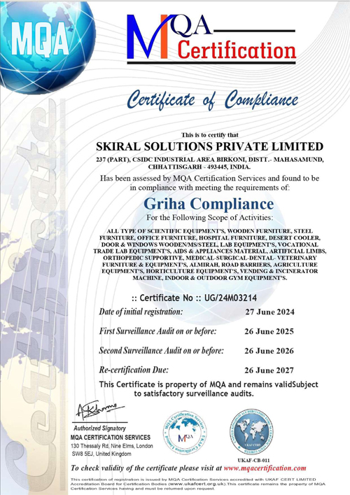 Skiral Certificate 